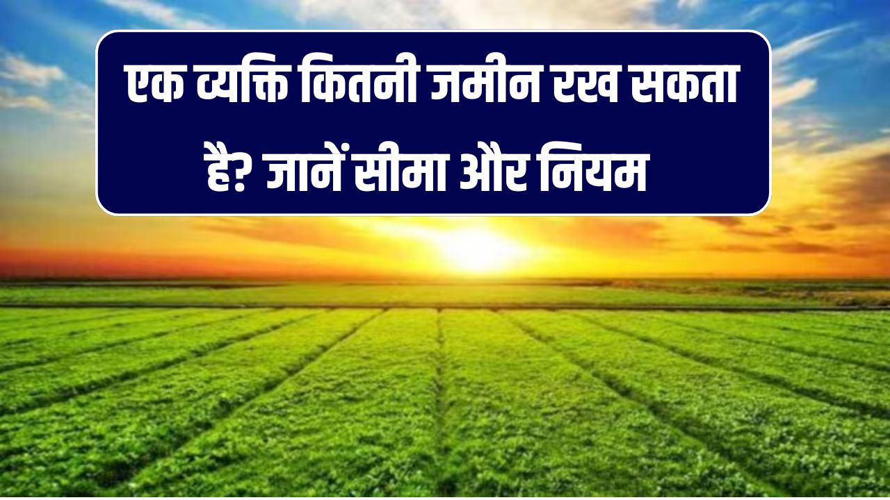 Land Holding Limit: एक व्यक्ति कितनी जमीन रख सकता है? जानें जमीन की अधिकतम सीमा और नियम क्या हैं जान लो