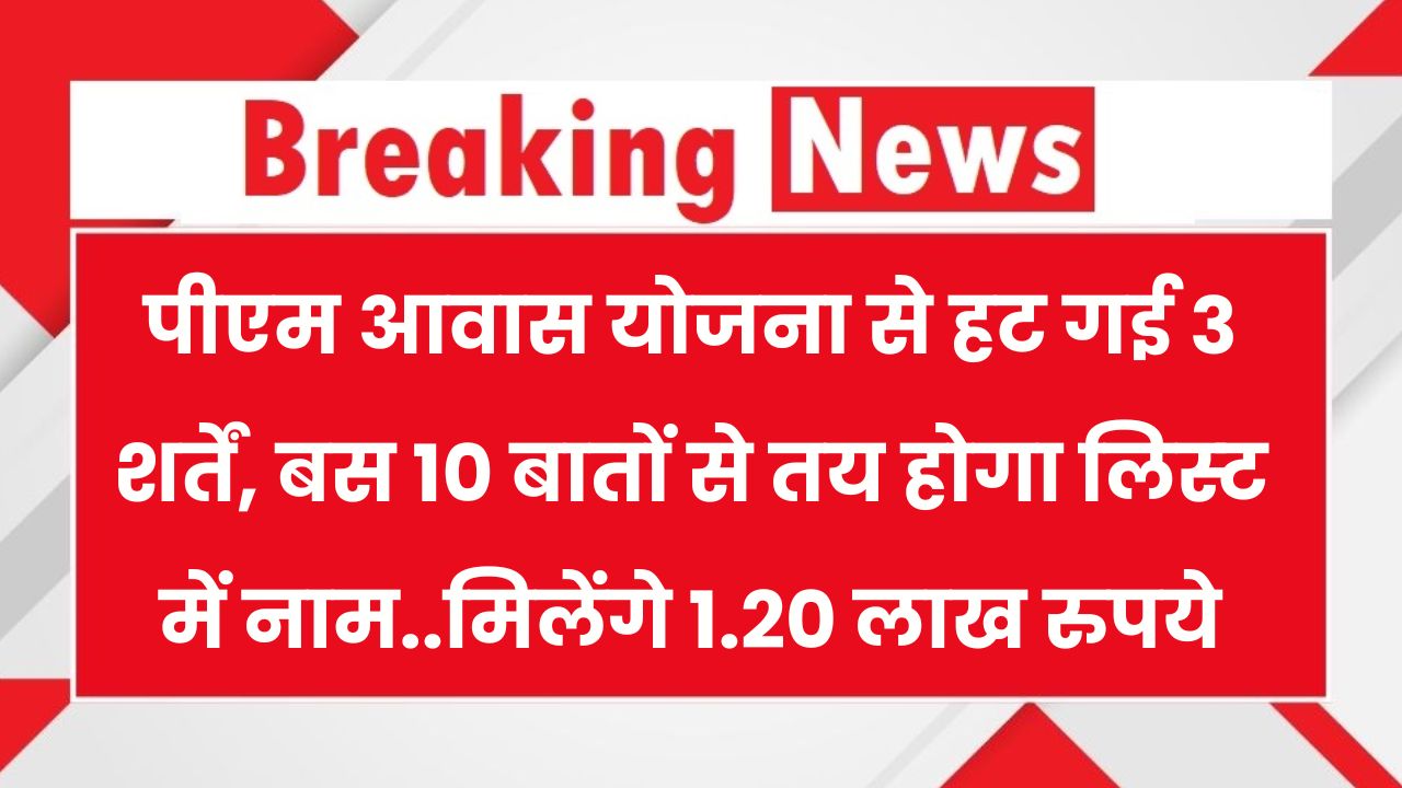 पीएम आवास योजना से ये 3 शर्तें हटीं, अब सब इन 10 बातों से तय मकान मिलेगा की नहीं PM Awas Yojana New Rules